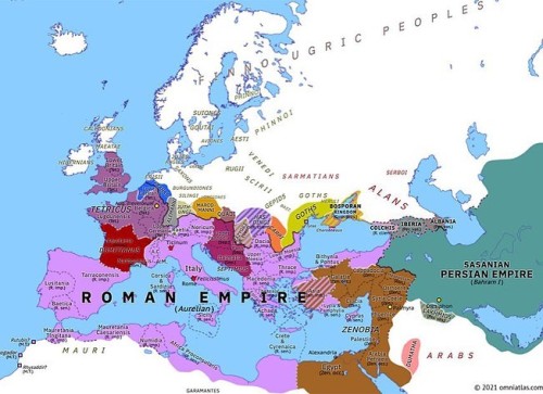 NEW MAP: Europe 271: Challengers of Aurelian (summer 271) buff.ly/2M2iemu The Juthungi defea