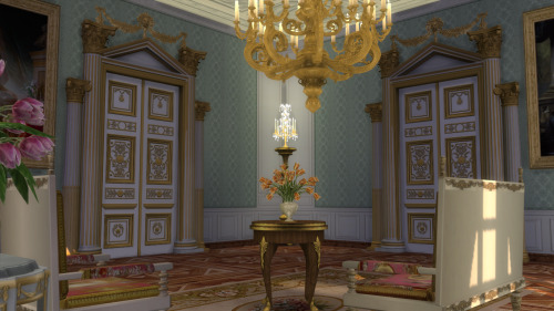 New release:Marie Antoinette Boudoir Wall Set For TS4  Download @ Regal Sims