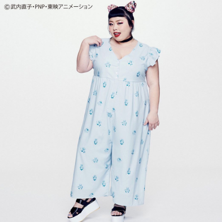 silvermoon424: black-to-the-bones:   The 14-piece range is all about body-positivity, with things from T-shirts, rompers and even Sailor Moon uniforms.   This is especially awesome because there really isn’t a lot of plus-size fashion in Japan. 