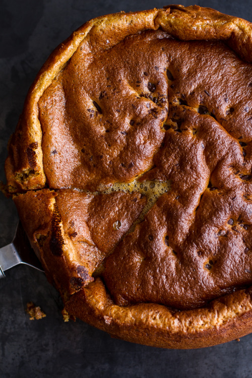 sweetoothgirl:   Incredibly Gooey Collapsing Chocolate Bourbon Pecan Pie Custard Cake  