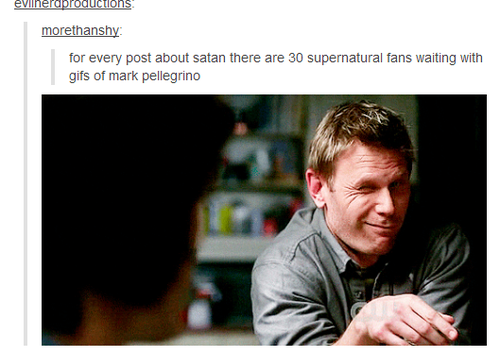 jiericho:  How Supernatural fandom takes over tumblr posts with relevant gifs PART 2
