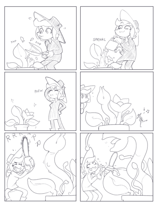 mightyworld: mightyworld:   SPI vs SPI Don’t you hate when that happens? I drew the picture before the strip, so of course the plant looks COMPLETELY different. [High Res of Plant Pic]  dayblog 