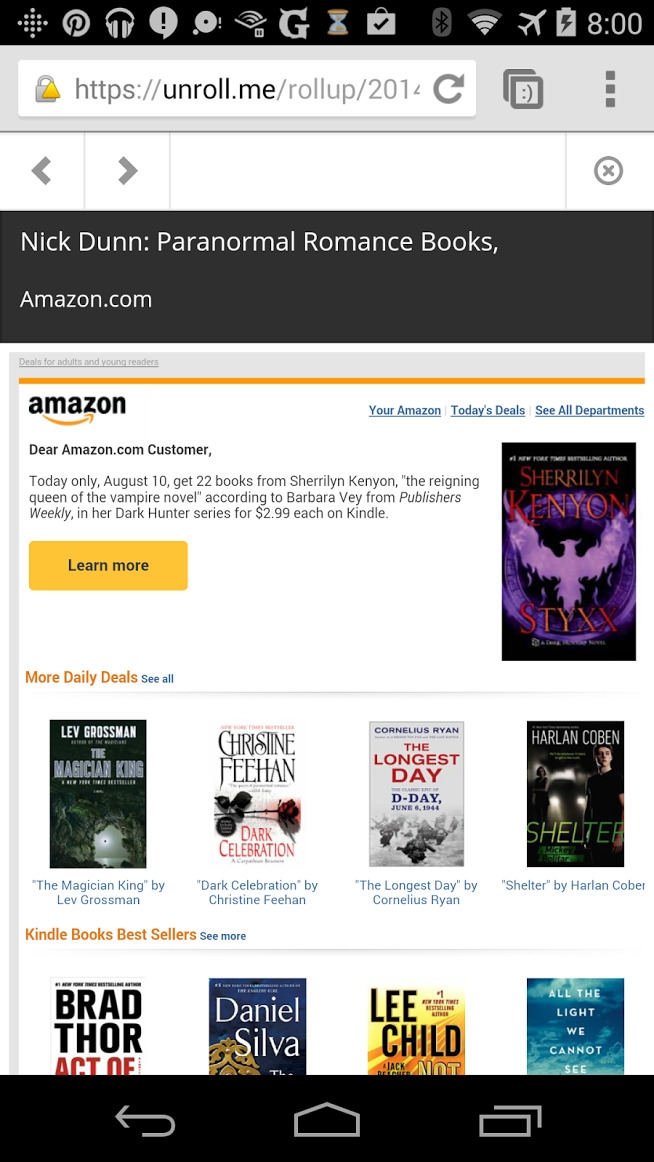 Amazon gets it wrong again. Must have me confused with a Twilight groupie I guess.