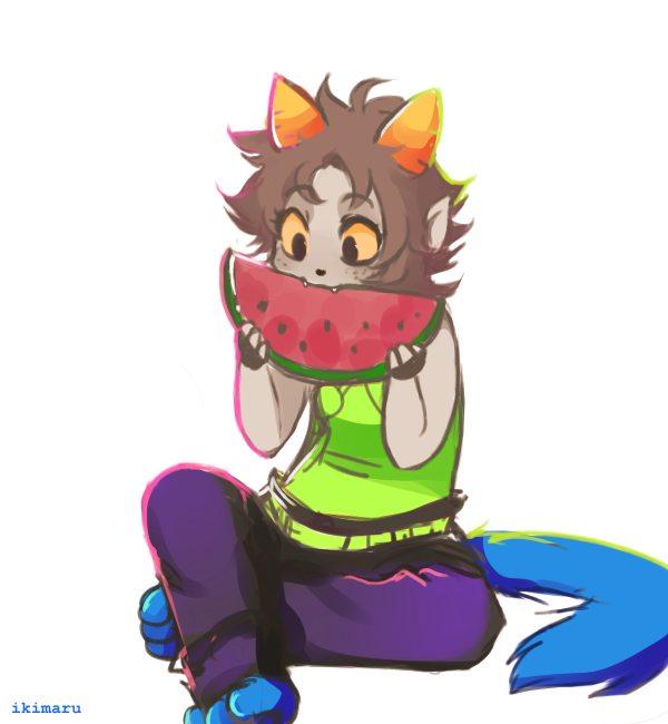remember those trolls with watermelon I was drawing a while back;; I actually drew