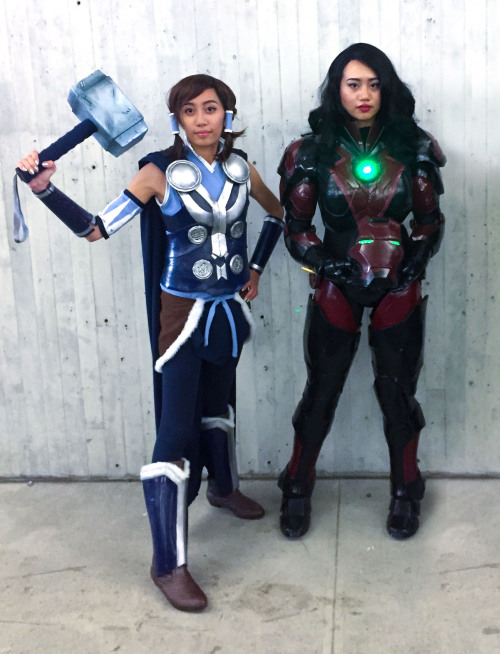 bryankonietzko:legobattlefield:Iron Asami and Thorra cosplay.Uhhhhhhhhmazing.