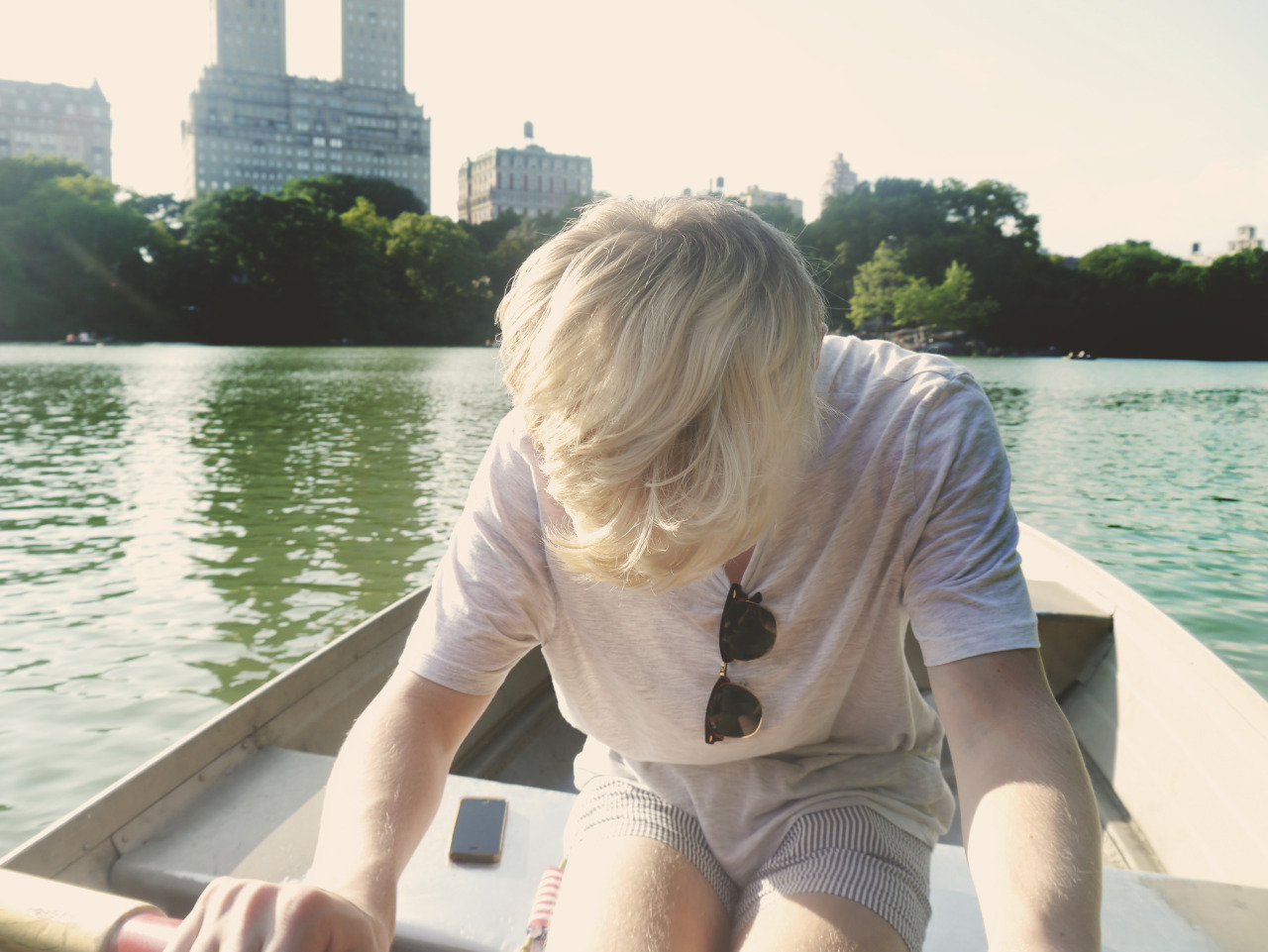 erected:  Central Park Lake - August 