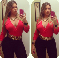 lovecurvygurls:  She does it again with another hot outfit.