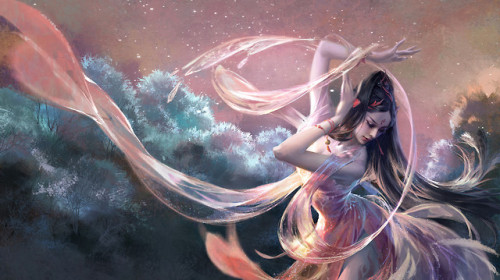 The nine-tailed fox  KUISHI Xu www.artstation.com/artwork/63N1W