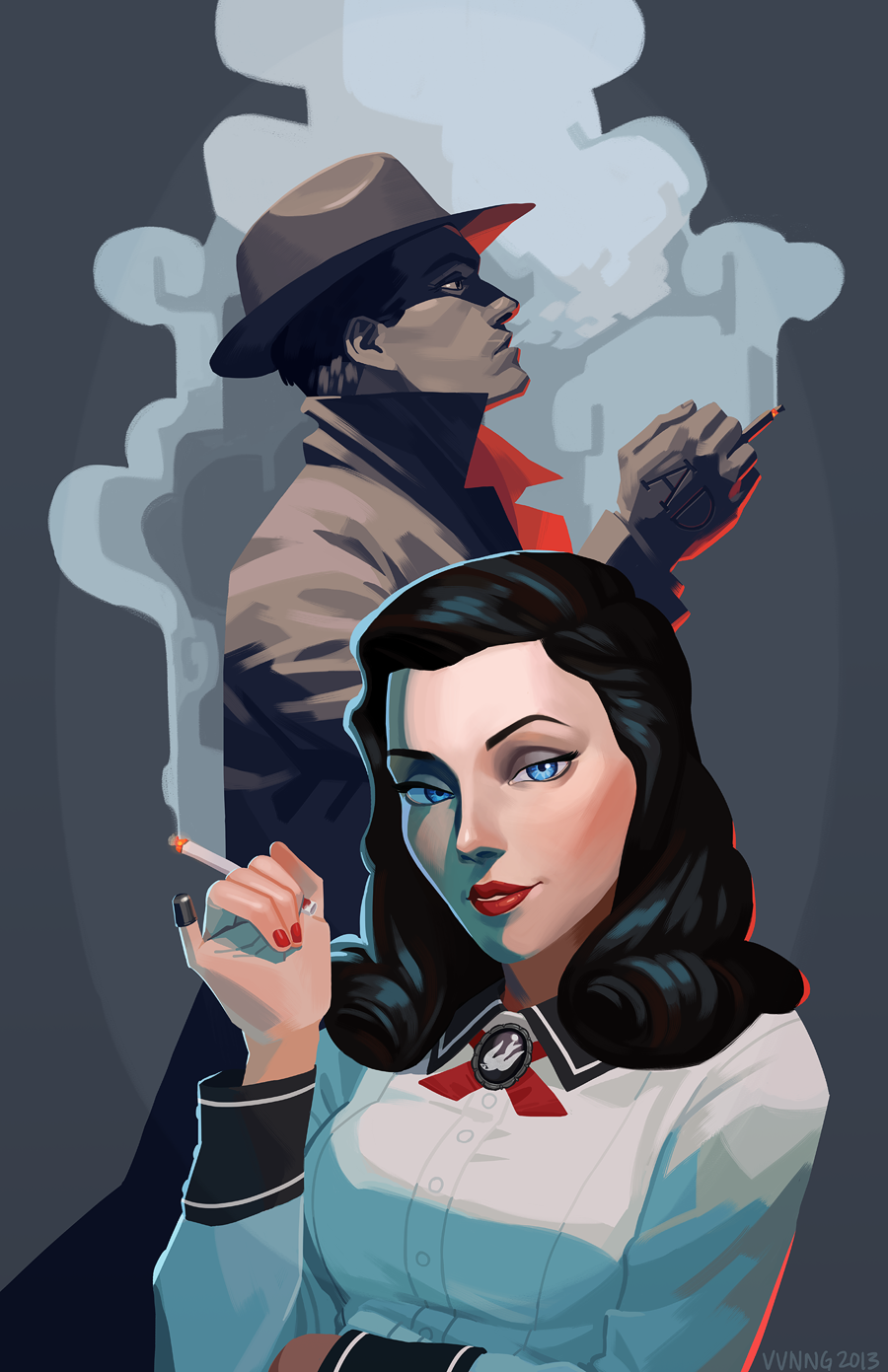 viivus:  I wanted to make my own Burial at Sea inspired poster, but with Elizabeth