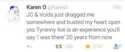 yourenotfuckingjuliancasablancas:  This is so true &amp; I love Karen O so freaking much. 