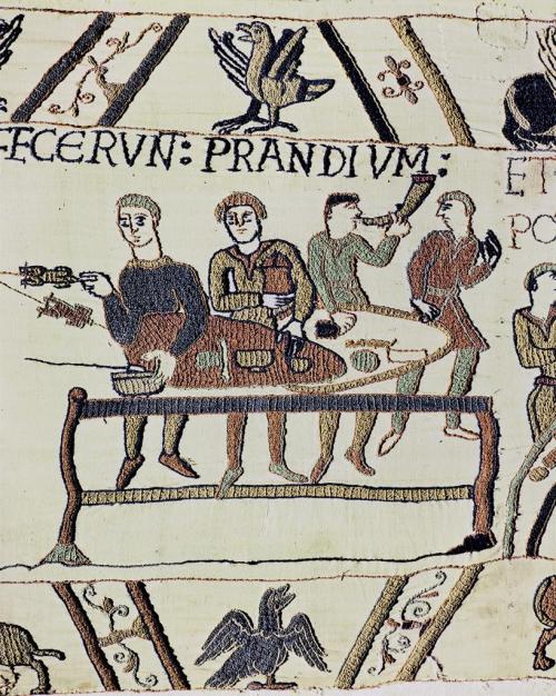 arthistorita:Bayeux Tapestry detail, ca. 1070-1080, Centre Guillaume le Conquerant, Bayeux, France.S