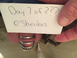 phuuckitall:  Day 7 of ???? For @shevkes So let’s try this. I’ll add days as follows below.   3 likes = 1 day 1 reblog = 2 days  This will be added to my 9 days. So how long will it be???  Go for it! 