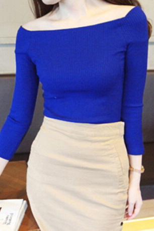 tbdresslove:  blue long sleeve blouse==&gt; hereAll Items On Sale Up to 80% OFF