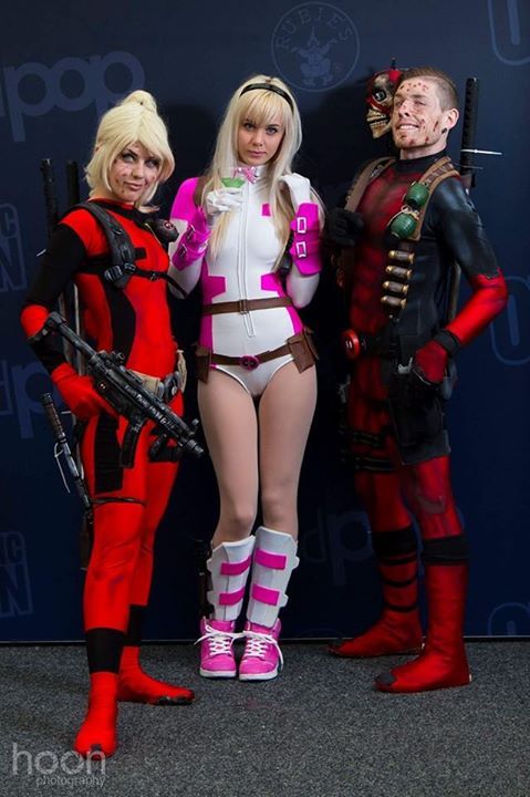 cameronisanairplane:Lady Deadpool: Black CatGwenpool: RadClawedRaidDeadpool: Something