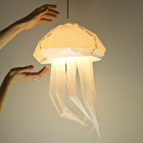 sosuperawesome:Fully Assembled and DIY Paper Craft Lamps by Vasili Lights on EtsySee our ‘lighting’ 