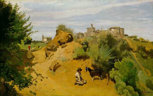 artist-corot:  The goat herd of Genzano,