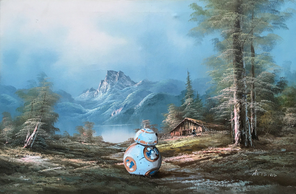 culturenlifestyle:  Artist Repurposes and Enhances Thrift Art Oil Paintings Into
