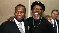 white-boy-wildin-out:  50 Cent and Samuel L. Jackson.