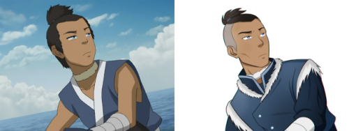 kkachi95:Our beloved cast of Avatar: The Last Airbender redrawn as 10 years older.Aang: 12 -&gt; 22K