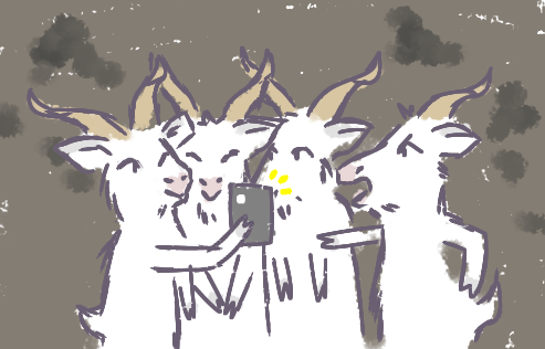 tiniestleaves:  ive seen this image on my dash a lot and it looks like a bunch of goats taking a selfie together 