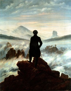 beingsherlockian:   “Sherlock über dem Nebelmeer”  “Der Wanderer über dem Nebelmeer” - Caspar David Friedrich 
