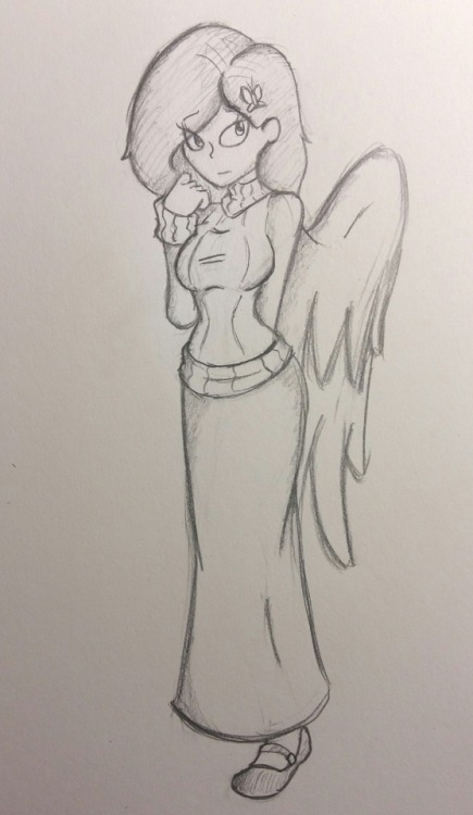 It’s been a while since I uploaded a pencil sketch. This one is humanized Fluttershy. I’ll probably ink and colour it soon.