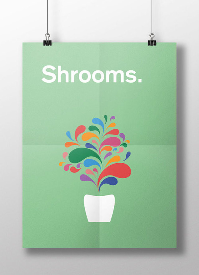 asylum-art-2:  Minimalist Posters of Drugs Symptoms“This is your brain on drugs”