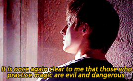 stupidape:Gif request meme - 16th-of-a-twigg asked: Merlin + favorite episode: The Sins of the Fathe