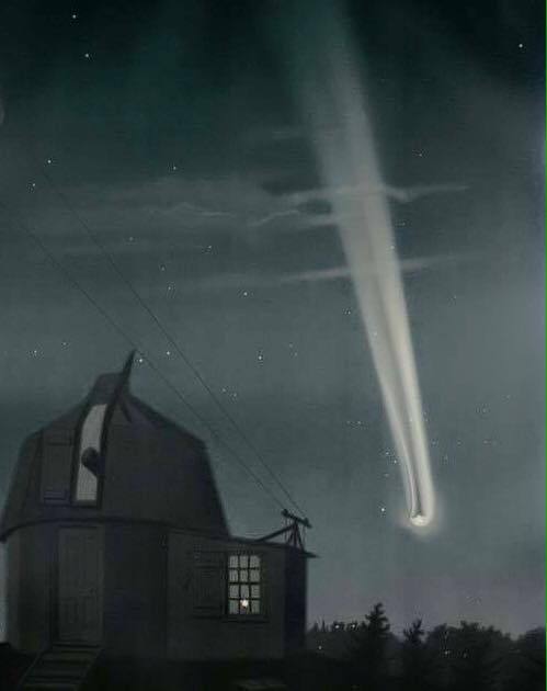 The Great Comet Of 1881  -   Étienne Léopold Trouvelot  1881