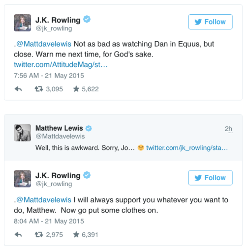 micdotcom: J.K. Rowling had the best reaction to Neville Longbottom’s underwear shoot In 