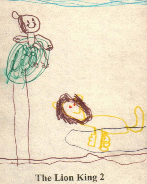    The original Lion King 2, before Disney went and retconned it, written by 6 year old me. In the ‘About the Author’ section I wrote that I liked playing video games and that I had straight hair and both of those are still true today