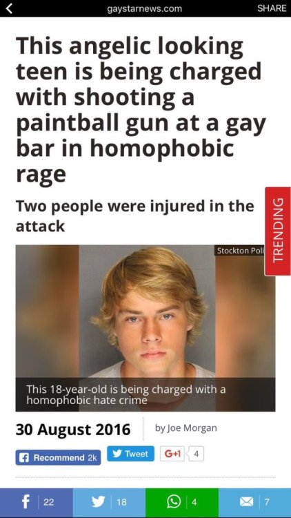 thetrippytrip:Why did they have to describe this disgusting and homophobic teen as “angelic”?  