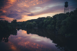bryantsupreme:  I was trying to catch the Sun setting. but was kinda late catching the actual sun..but I caught the sky looking cool over the river.