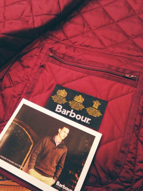 prepaganza:Got a red Barbour for v day because I love myself.