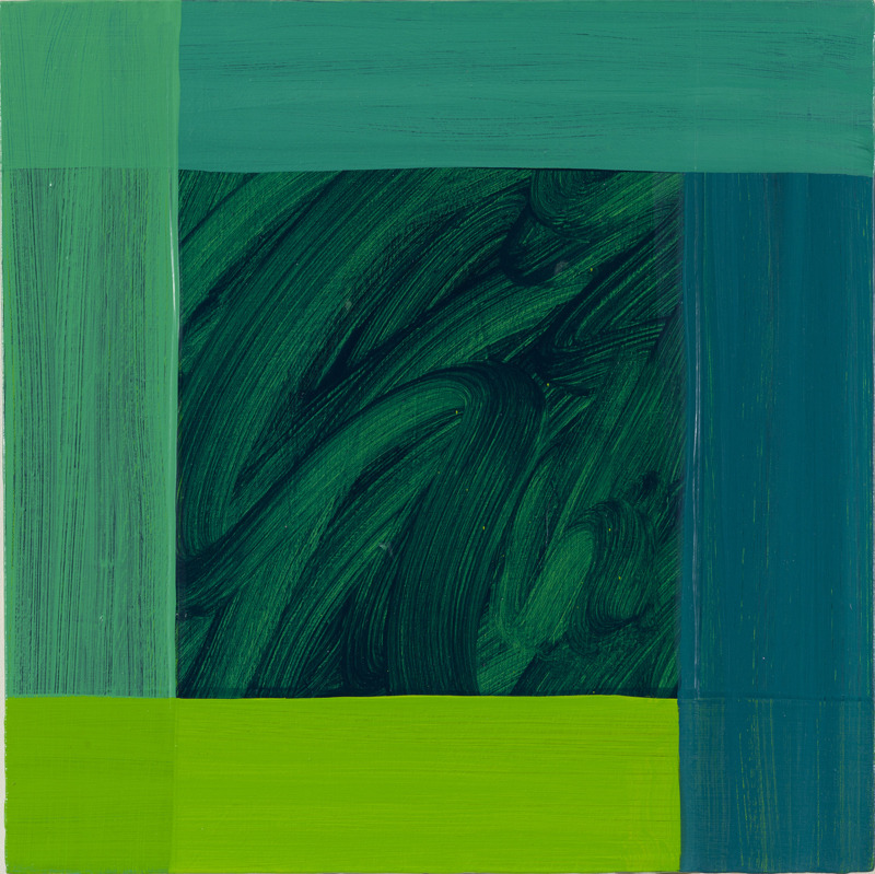 exasperated-viewer-on-air:  Mary Heilman - Green Weave, 2013oil on canvas20 1/5 ×