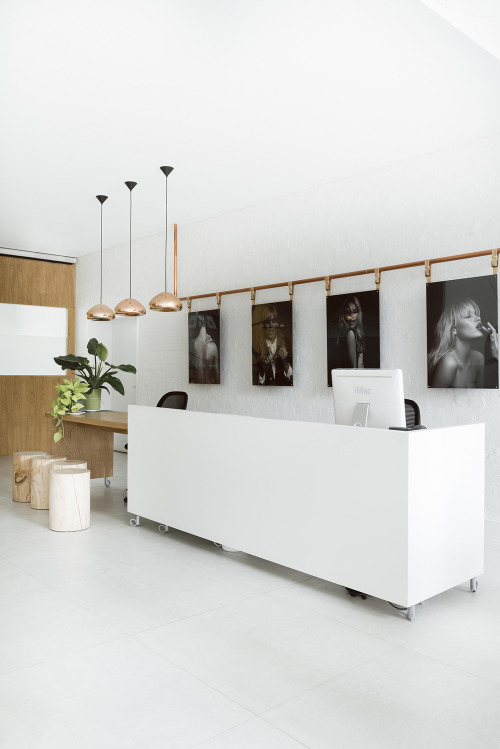 {Beauty School Knockout. Bright, fresh and clean, the EDU Salon  designed by Technē Architecture loo