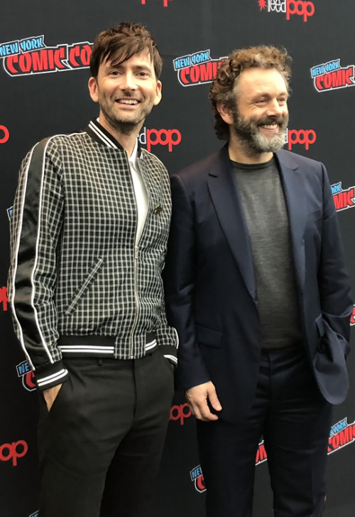 mizgnomer:Celebrating 32 years of Good Omens with these two lovely gentlemen - David Tennant and Mic