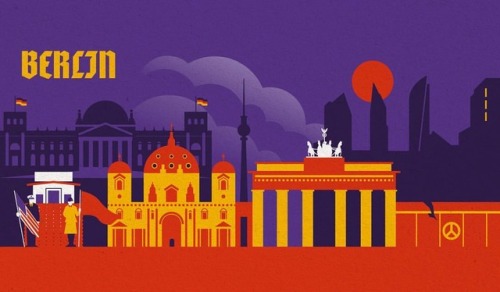 Berlin for ACS 2018 calendar. . . . #berlin #city #calendar #2018#trip #odd #oscardiodoro #illustr