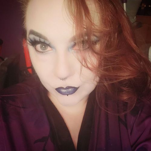 Serving Exhausted #Ravenclaw vibes tonight. . . . #makeup #goth #gothgirls #piercings #gothfashion #