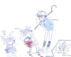 morak25: Jack Frost meets Nick &amp; Finnick at Tundra District (ft. Confused Judy)  또다시 근본없는 크오 연성ㅋㅋㅋㅋ 닉 피닉 툰드라 범죄 장소에 잭 등장…!! ㅋㅋ