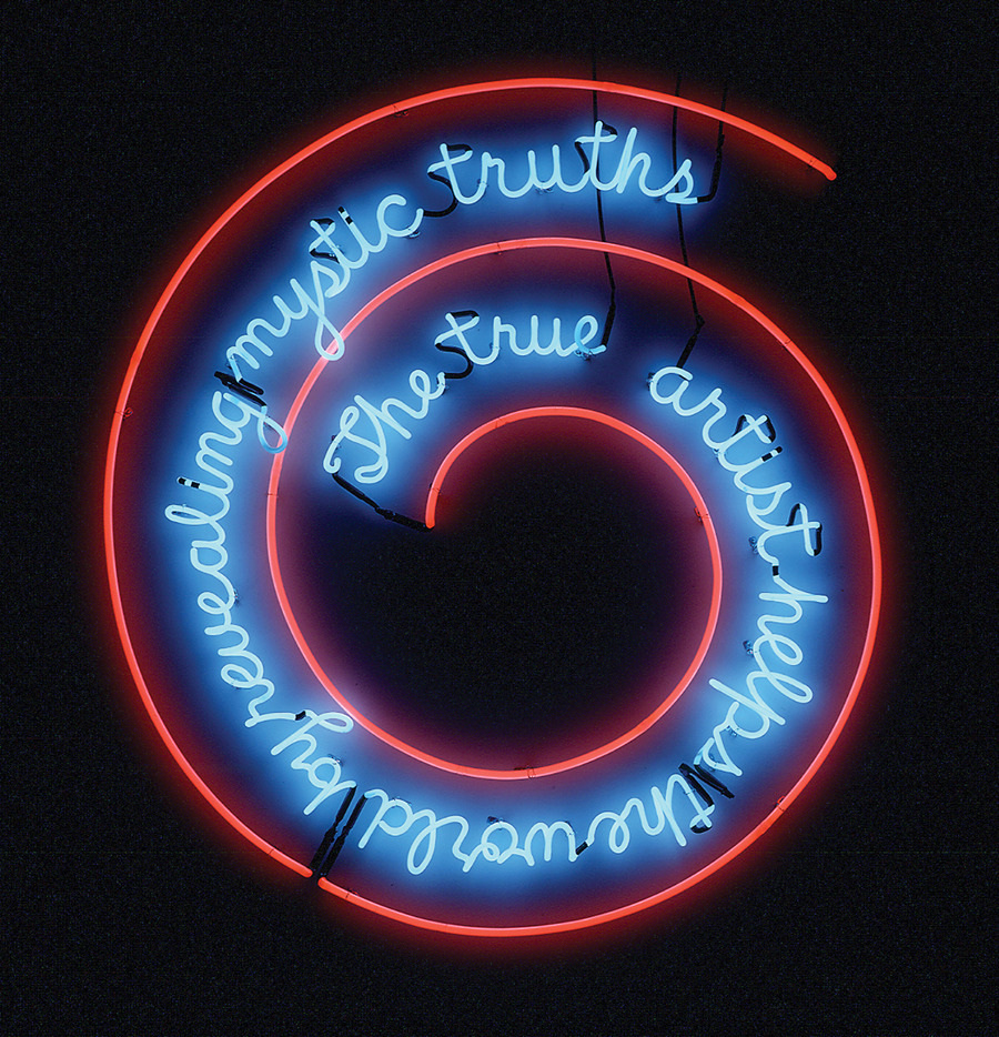 ryandonato:  Bruce Nauman, The True Artist Helps the World by Revealing Mystic Truths,