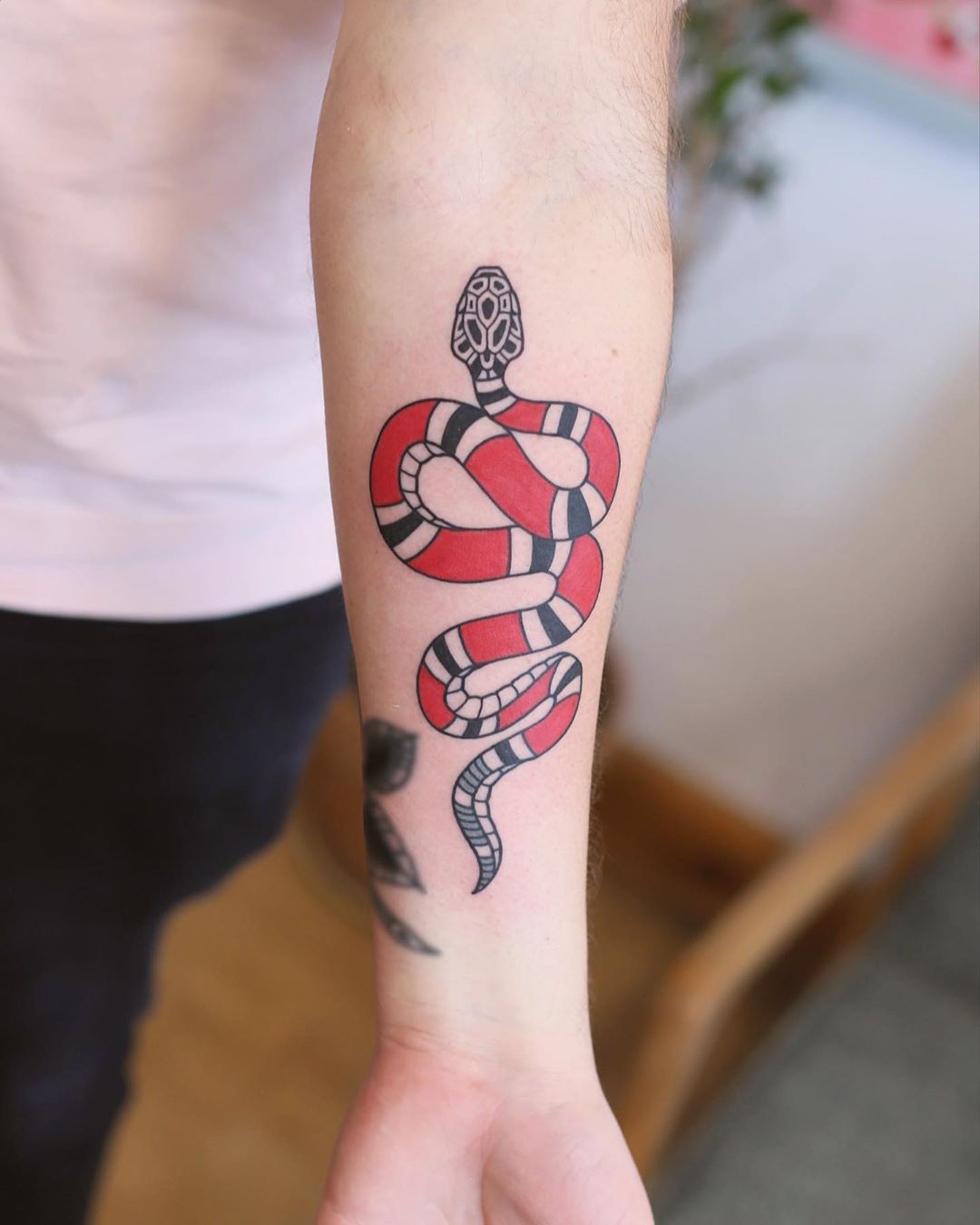 Tatoos by Patryk Hilton — snake/gucci snake done at panterabydgoszcz...