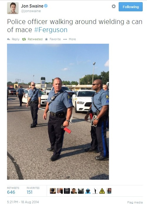 iwriteaboutfeminism:  Monday night in Ferguson, 4-6 PM.   Fuck this is happening like right now