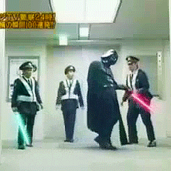 abstractedcharm:  Japanese Police vs Darth Vader2-0 