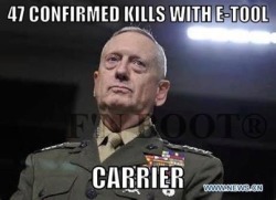 dedicatedredneck:  nerd-marine:  takesabeating:  ctn-nope:  allamericanaltright:  southernsideofme:  General “Mad Dog” Mattis for President   These made my day   Rah. Kill. Yut.  Yes!!!!  Mattis - Fick 2016  Mattis for president  Haha fuck yes, I&rsquo;ve