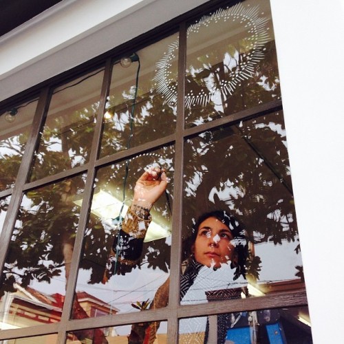 peptalk:  window painting. 