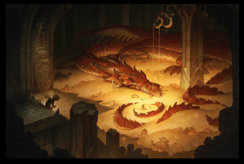  The Hobbit: Smaug art by Justin Gerard