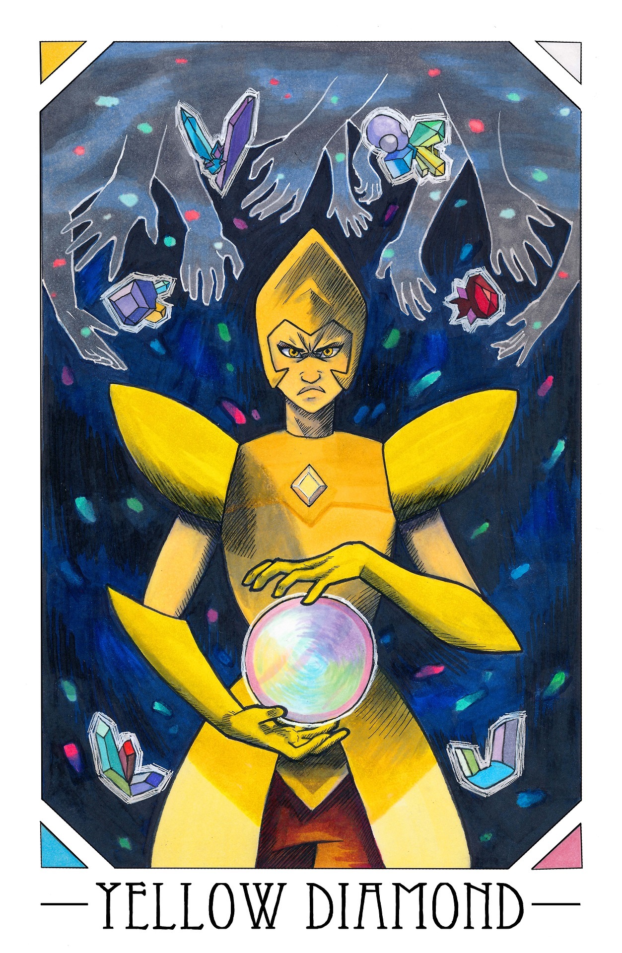 audditiesart: The diamonds, so far, from Steven Universe. Here’s to hoping they