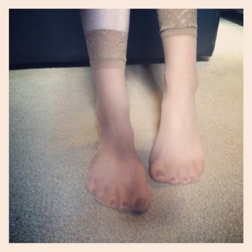 Showered with nylon gifts! Thank you again for these cute socks <3