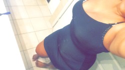 thecaramelbunny2k7:  Still not officially worn the way I wanted it to. But. I was flossing in the office with my pencil skirt on top.   And the no bra slip dress 😁😁